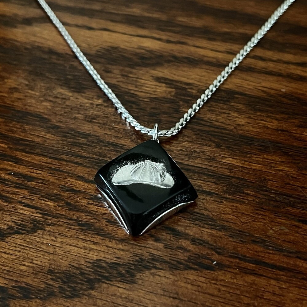 VTG Firefighter Helmet Pendant Necklace Silver Jewelry First Responder EMT Gift